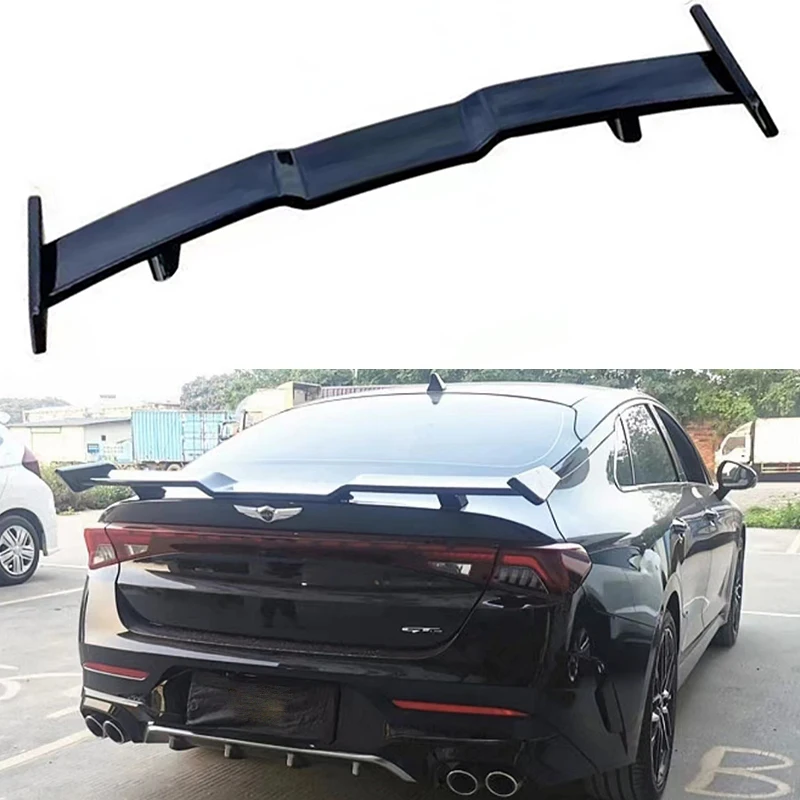 

Car Carbon Black Body Sport Modification Kit for BMW Hyundai Freddy CADENZA Kia K2 K3 K4 K5 Rear Luggage Lid Spoiler Wing 95%