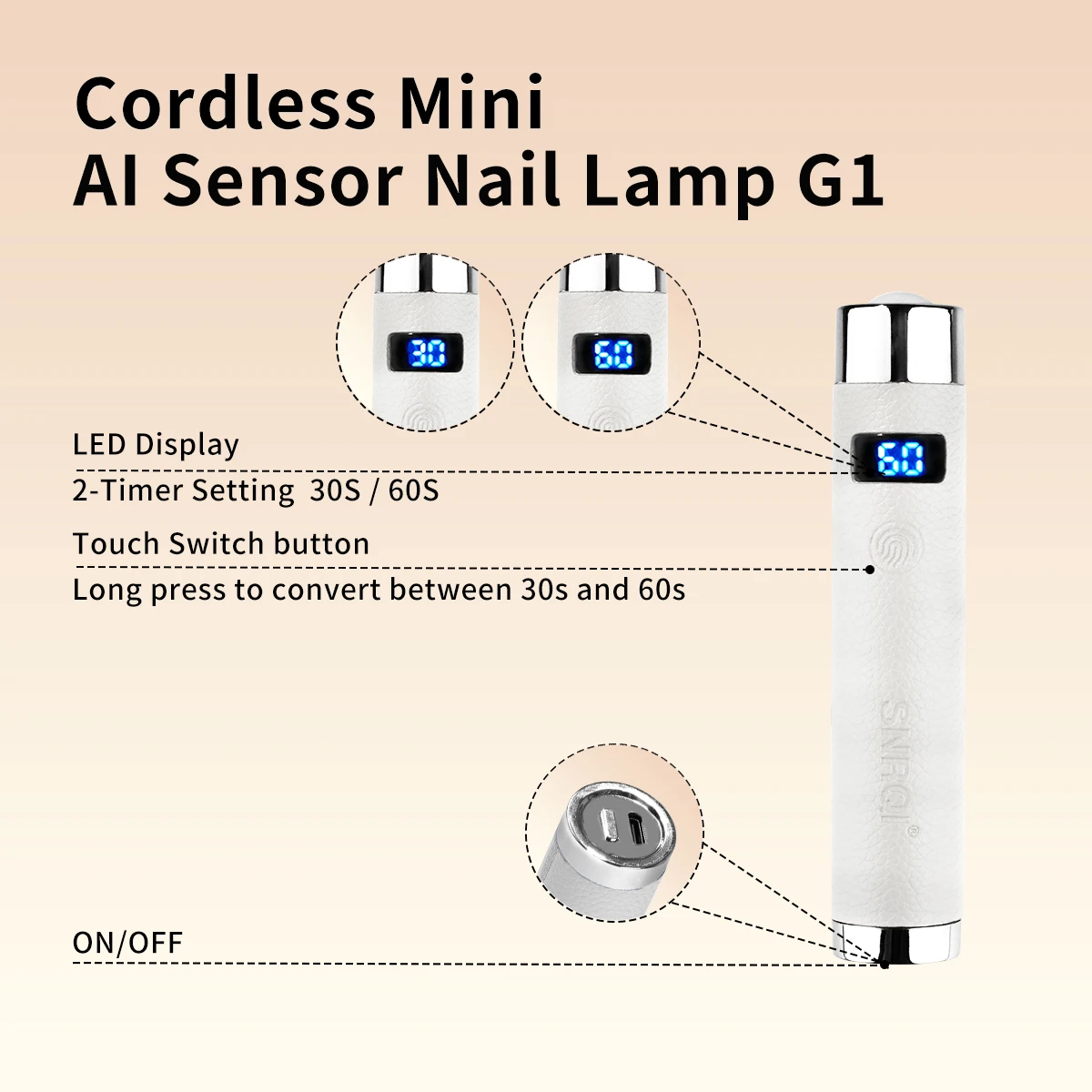 Rechargeable artificial intelligence sensor G1 wireless cordless LED UV nail lamp gel nail polish dryer UV LED nail lamp