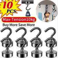 Black Magnetic Hooks, 25Lbs Strong Heavy Duty Cruise Magnet S-Hooks for  Hanging, Cabins, Grill, Kitchen, Garage, Workplac