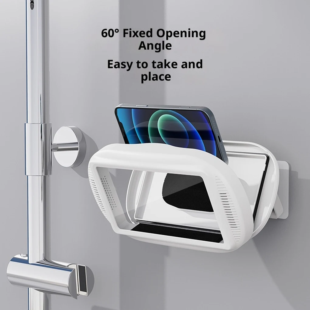 

Держатель для телефона для душа, водонепроницаемый с отверстием для динамика, сенсорный экран, подставка для телефона для душа, чехол, крепление для ванной комнаты, ванны, кухни