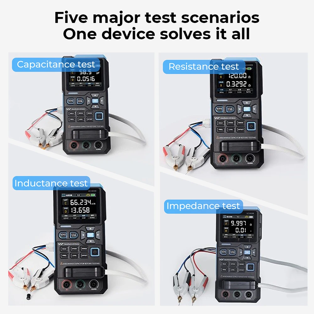 LC1020E 고정밀 휴대용 디지털 브리지 테스터 휴대용 LCR 미터 지능형 부품 인식