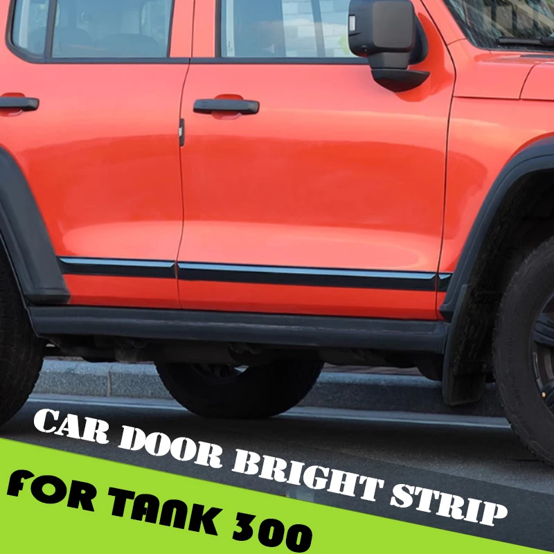 

Auto Body Trim Fit for GWM WEY Tank 300 2020-2024 Modified Car Door Bright Strip Anti-scratch Anti-collision upgrade accessories