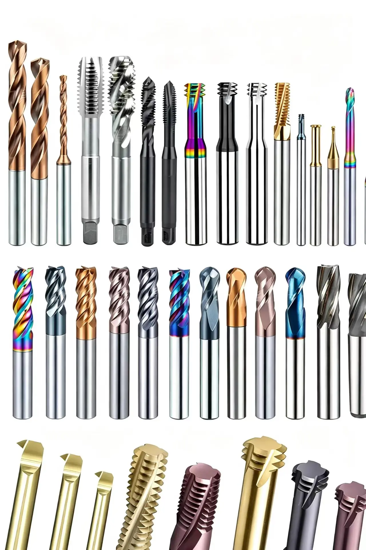 65°end mill milling cutter for Stainless steel Aluminium pvc wood lengthened Round nose ball Router Bits Square Face