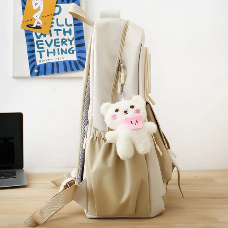 5pcs set Multiple Pockets School Backpack Japanese High School Bags For Students Teens Girls Cute Kawaii Women Backpack Mochilas