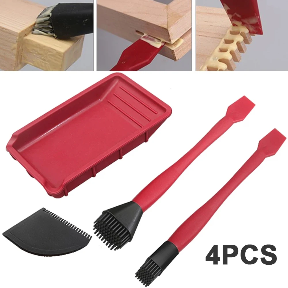 

Non-Stick Silicone Glue Brush Wood Glue Applicator Kit Wood Glue Scraper Spreader For Crafts, Arts & Hobby