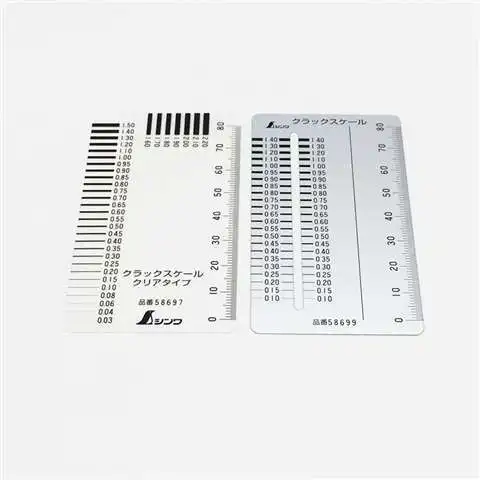 SHINWA Gap Ruler Card Type Crack Detection Seam Ruler Gap Detection Gauge Stainless Steel