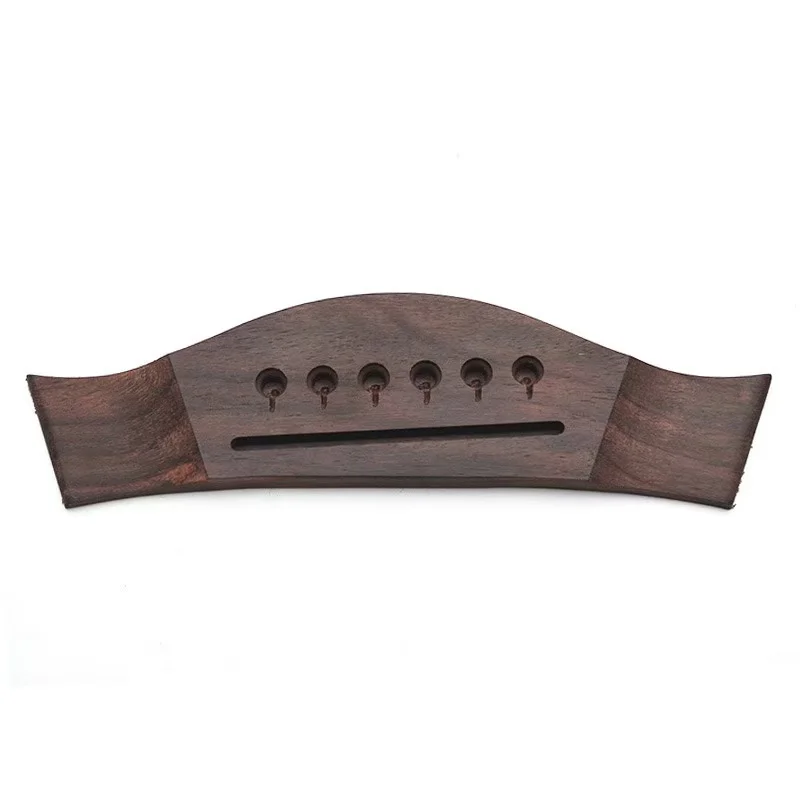 Stegset aus Palisander für Akustikgitarre mit Stiften, Mutter und Sattel, obere untere Saitenkissen für Folk-/Klassiker-/Uku-Gitarrenzubehör – Detail 8