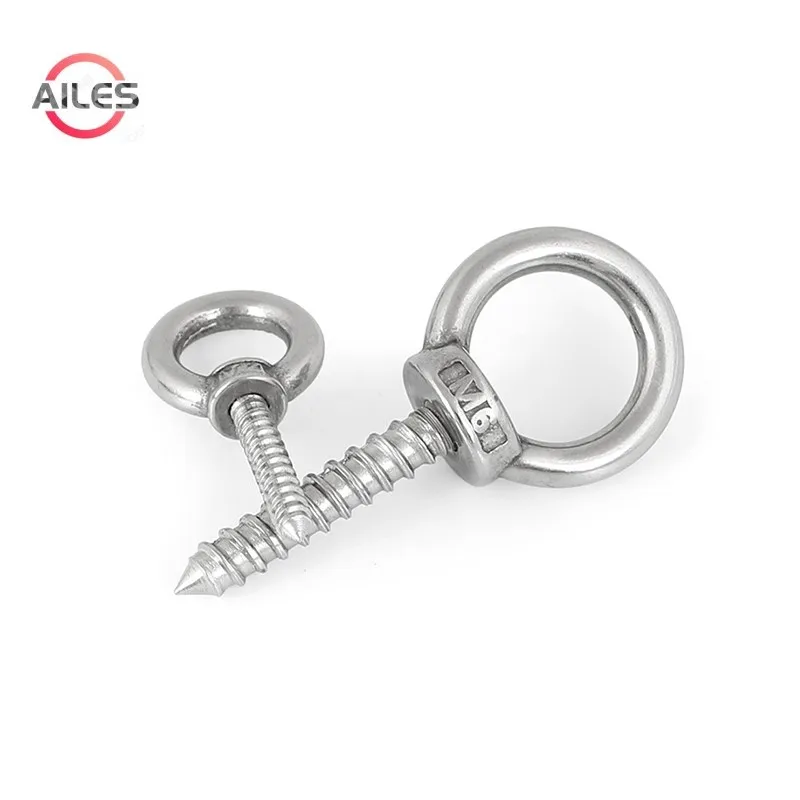 304 Stainless Steel M4 M5 M6 M8 M10 M12 M16 Self Tapping Eye Ring Nut Bolt Eye Lifting Hooks Sound Speaker Screws Self Tapping