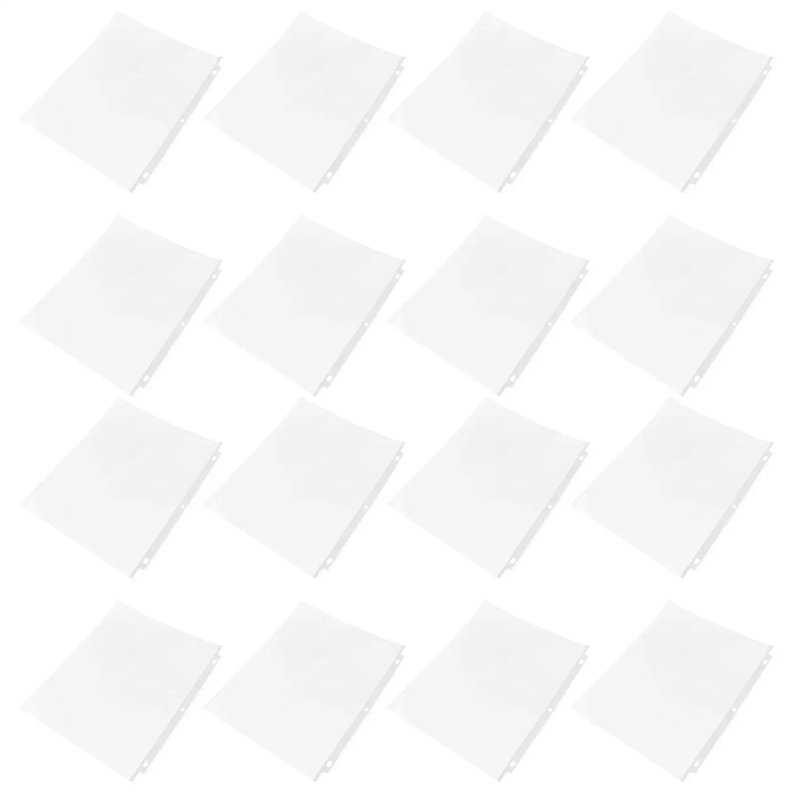 

50pcs Transparent File Holders A4 PP Material Plastic Sleeves for Binder Sheets Large Capacity Document Protectors with