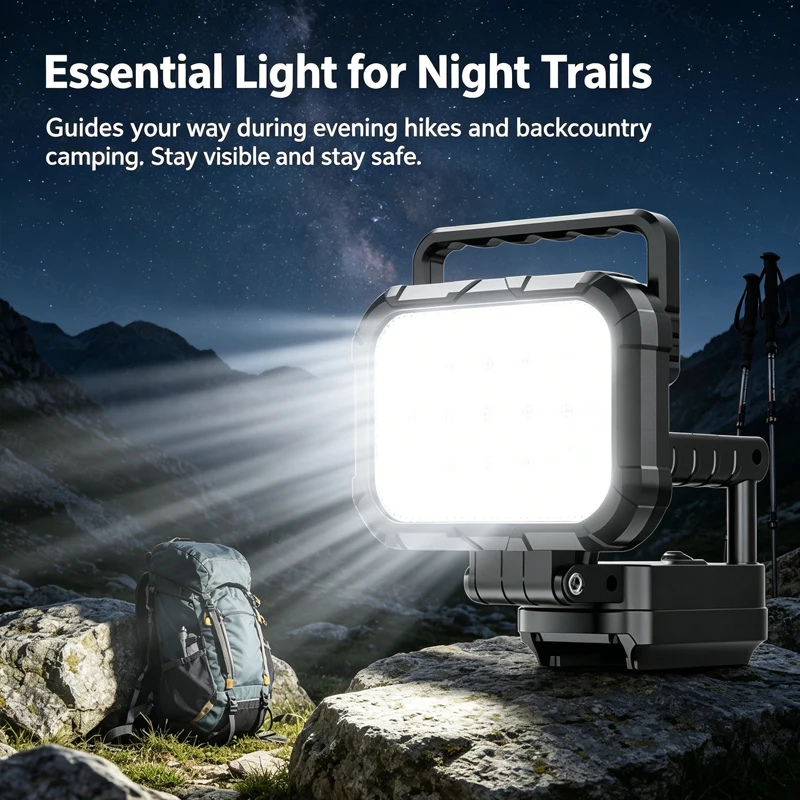 Lanterna de trabalho led sem fio de 4 polegadas, para bateria makita 14.4v-18v, lanterna externa, lâmpada de acampamento, iluminação de emergência