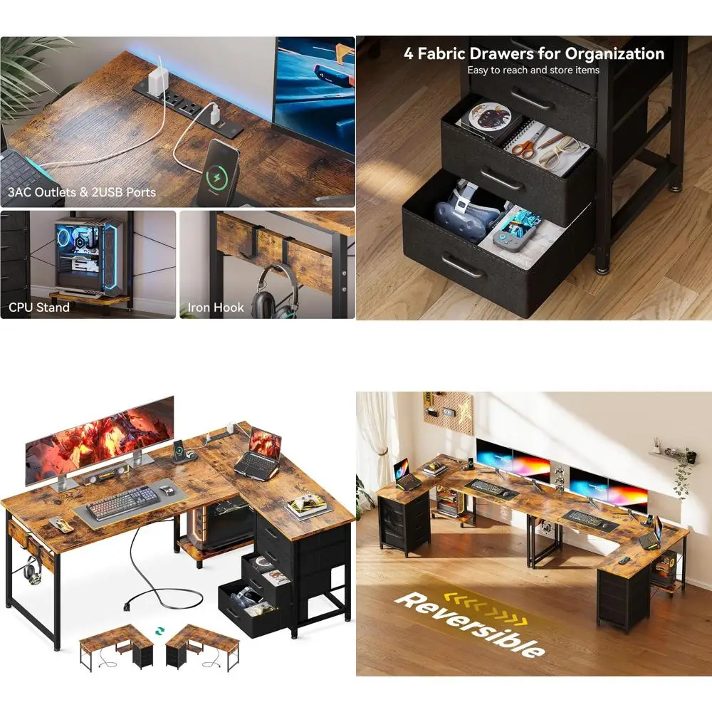 4-Tier L-Shaped Des…