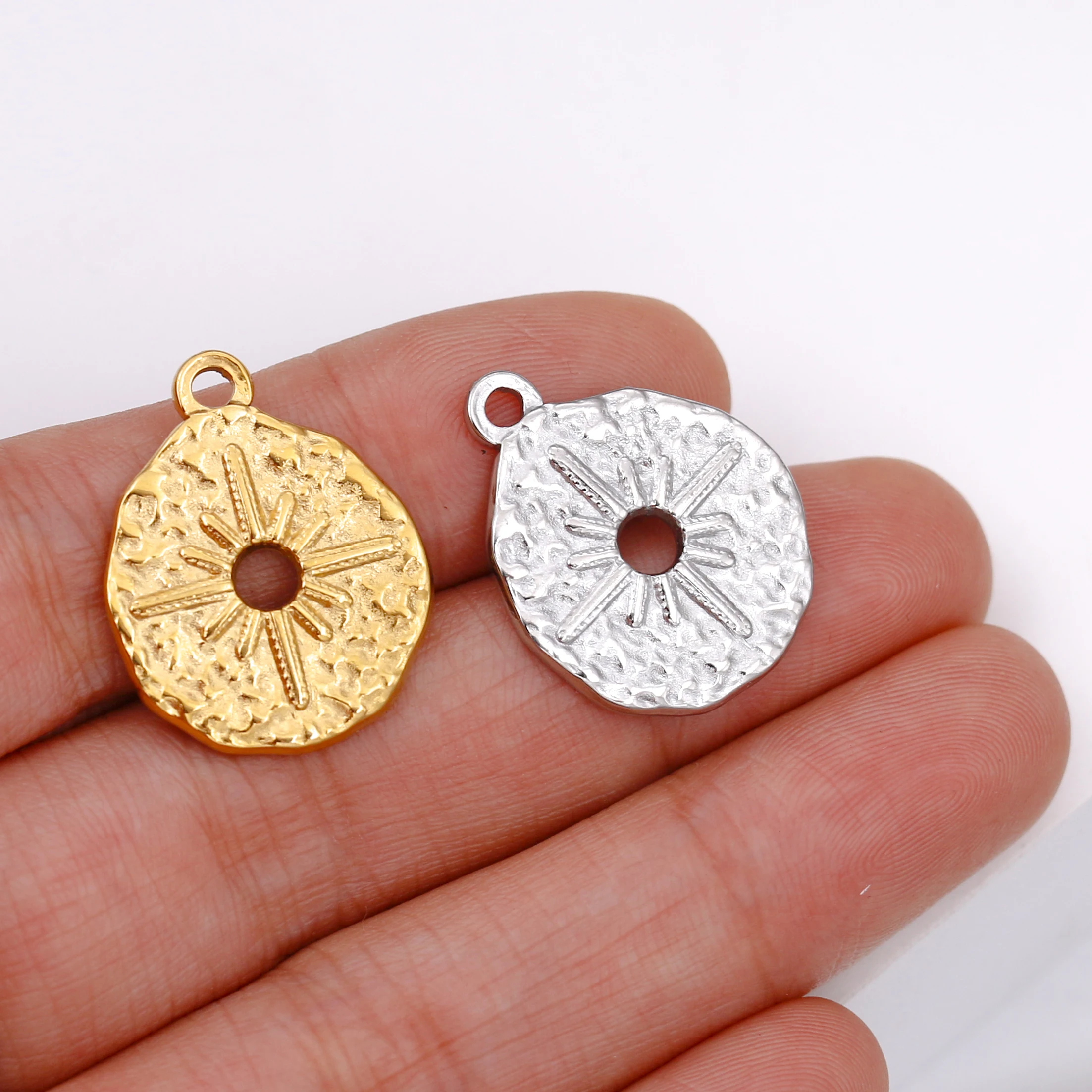 3PCS Edelstahl Unregelmäßige Geometrische Sonne Anhänger Charms Für DIY Halskette Armband Ohrringe Baumeln Charms Schmuck Zubehör – Detail 24
