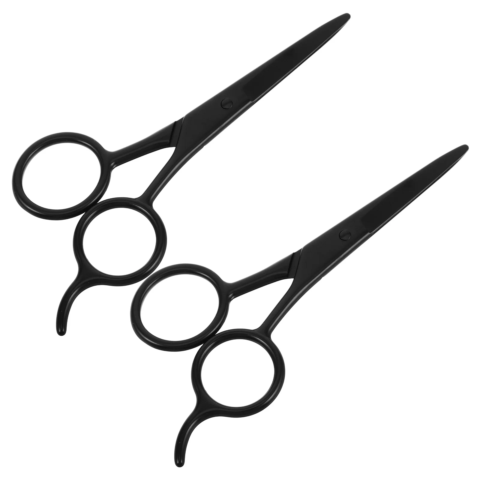 

2Pcs Stainless Steel Black Beard Trimming Scissors Set for Men Eyebrow Mustache Small Sharp Precise Facial Hair Grooming