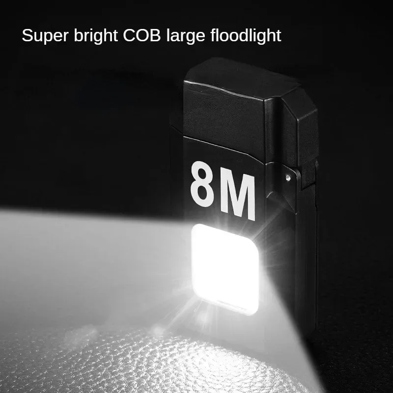 Type C Tungsten Wire Electronic Lighter with COB Lighting Windproof Waterproof Flameless Metal Coil Outdoor Igniter Smoking Tool