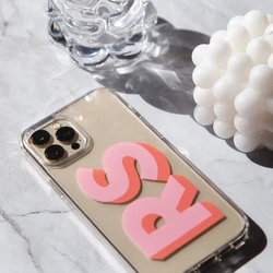 Clear Custom initials Name Case for iPhone 13 12 11 Pro Max XR case iPhone XS Case Soft TPU DIY Letters Case iPhone 7 Plus 8 6
