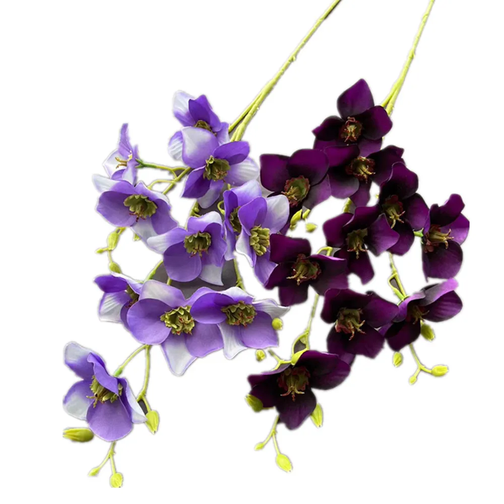 6pcs Artificial Passion Flower Branch 82CM Long Wedding Arch Way Floral Decoration 10 Heads Silk Clematis Flower