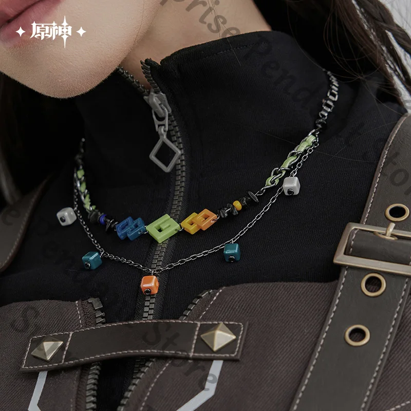 Официальное оригинальное двухслойное короткое ожерелье Genshin Impact Kinnich Theme Impression Series, коллекционное издание, подарок на день рождения