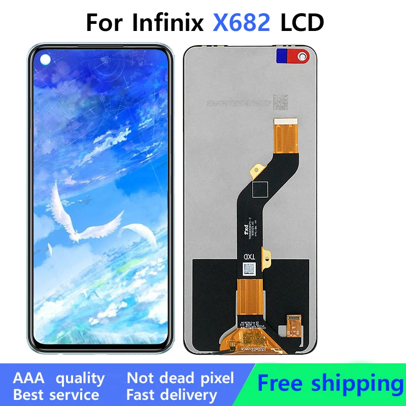 6.78'' Tested Original For Infinix Hot 10 X682 LCD Display Touch Screen Digitizer Assembly Replacement Parts X682B X682C