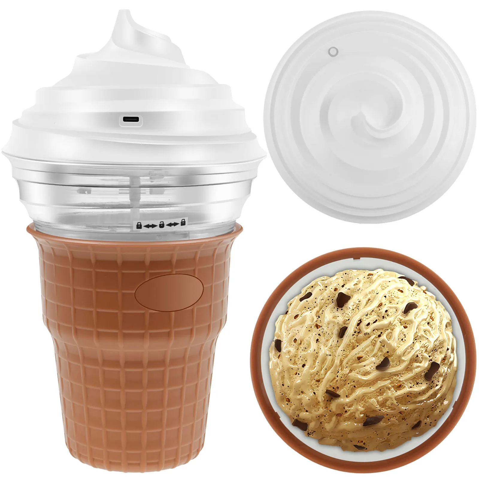 

Kids Ice Cream Maker Homemade Ice Cream Machine Ice Cream Maker Machine with 30 Recipes Personal Ice Cream Maker Mini Digital