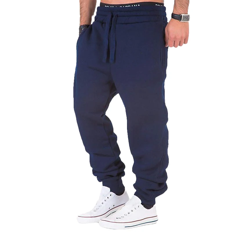 Moletom longo solto masculino, calça jogger casual, fitness esportiva, calça de jogging sólida, novo, 2023