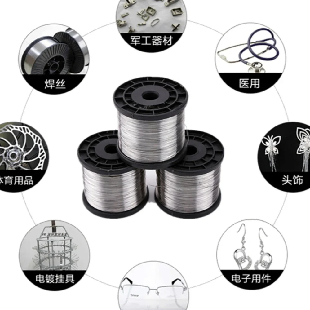 

1-5Meter Pure Ti Alloy Metal Line TA2 Titanium Wire Diameter 0.2 0.3 0.4 0.5 0.6 0.8 1 1.2 1.5 2 2.5 3 4 5 6mm DIY Material