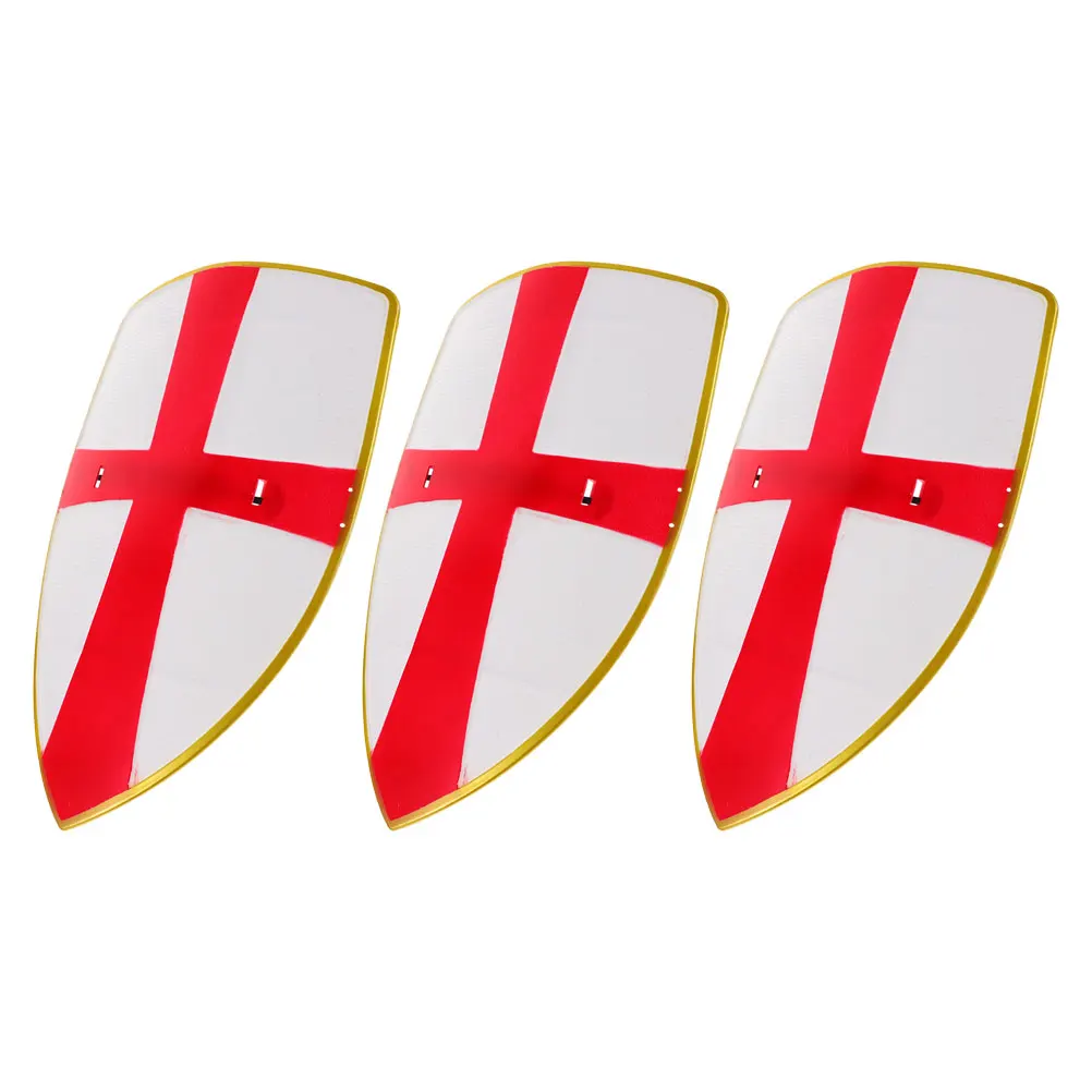 

3pcs Knight Shield Toys Medieval Lightweight Durable Plastic Shields for Kids Boys Costume Pretend Play Cosplay Accessories