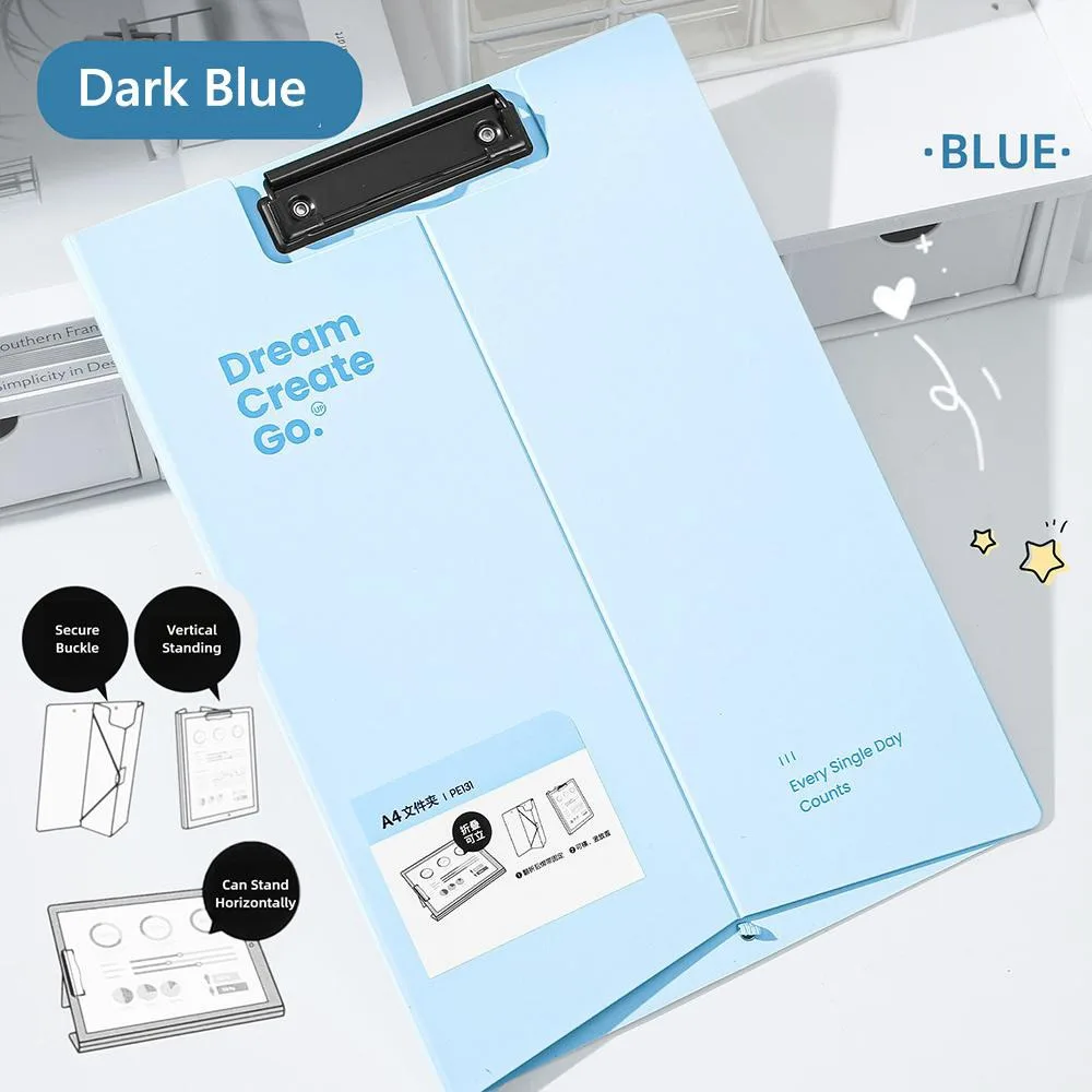 Simple Dual Use A4 File Folder Vertical/Horizontal Use Student Writing Pad Contract Folder Students