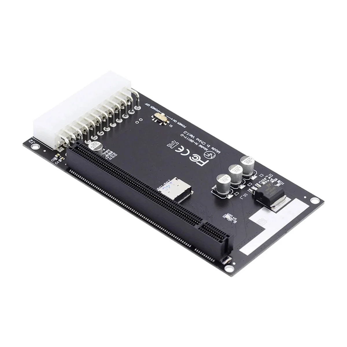 SMIEA 4X Oculink SFF-8612 SFF-8611 إلى PCIE PCI-Express 16X محول مع منفذ طاقة ATX 24Pin لبطاقة الرسومات اللوحة الرئيسية