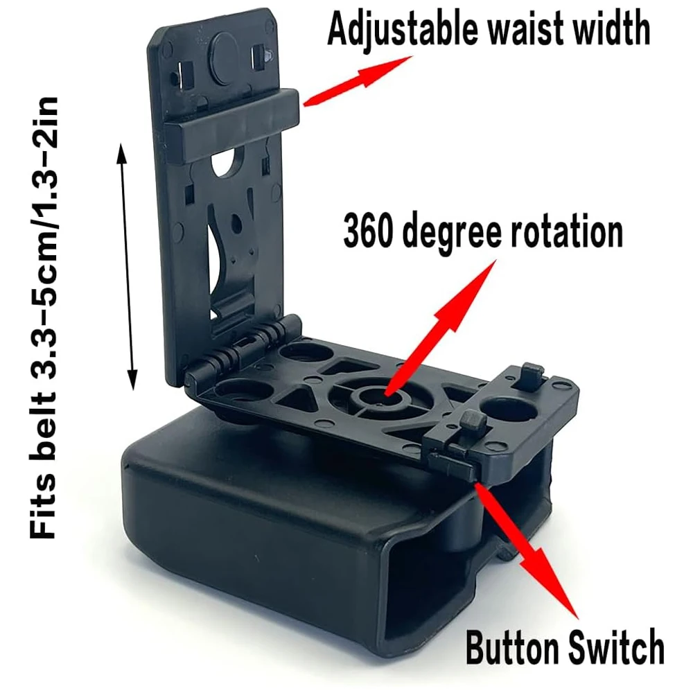 Universal Double Magazine Pouch Compatible with 9mm/.40 Dual Stack Mags Molle Mag Pouch for Outside Waistband Carry