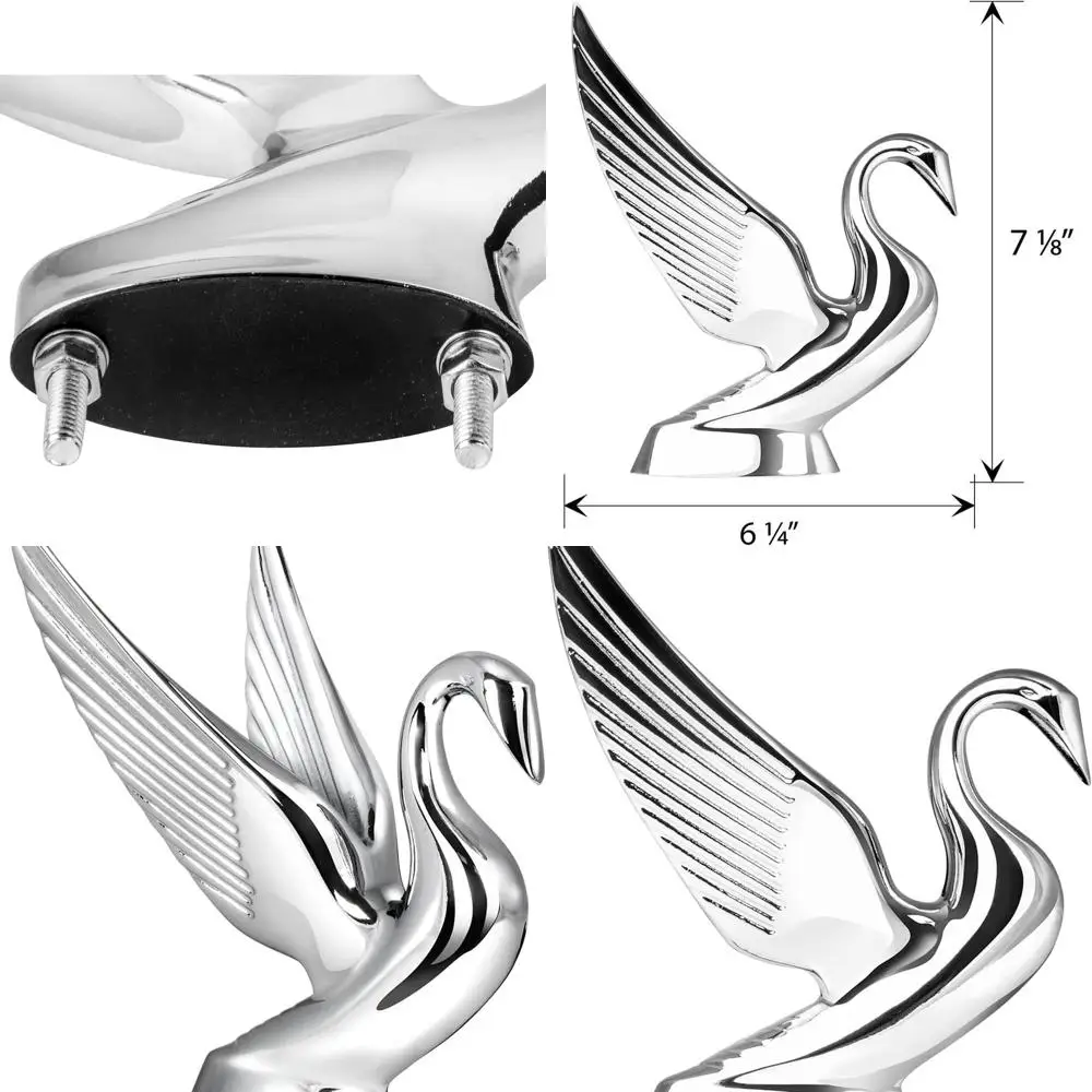 

48010 6 ¼ Inches Chrome Bugler Hood Ornament with 2 Mounting Holes