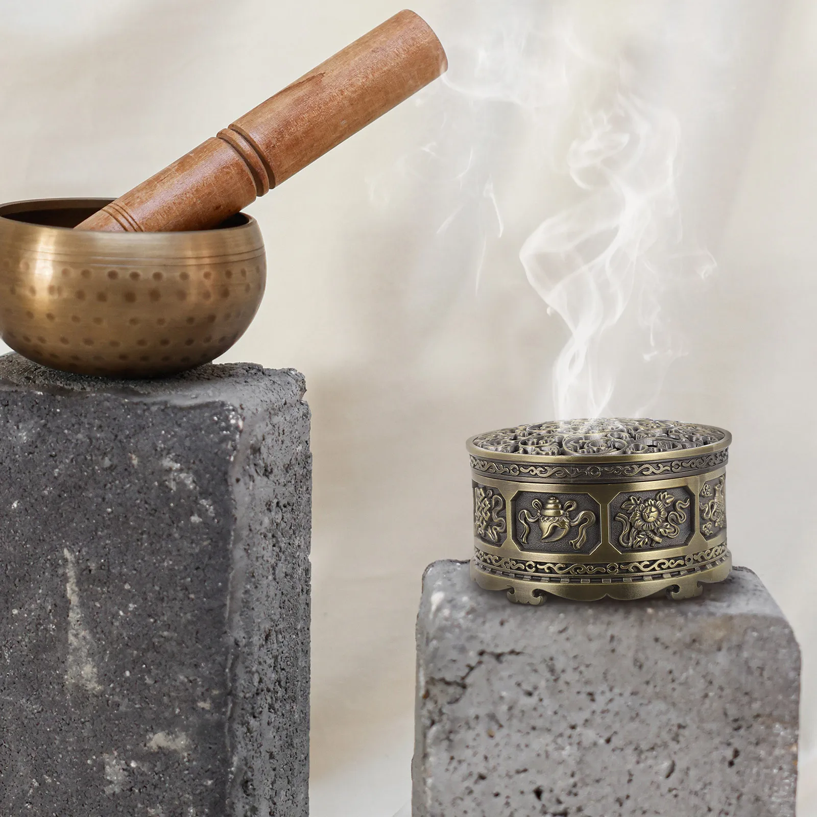 

Incense Burner Ornaments Vintage Censer Decorations Zinc Alloy Aroma Stove Office