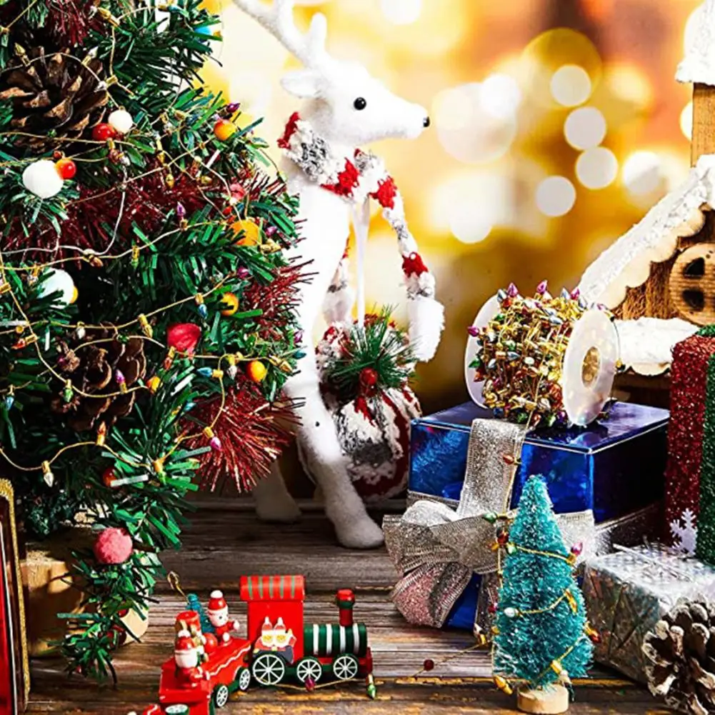 

Christmas Fake Lights Vintage Christmas Bulbs Colorful Bulb String Garland Christmas Decorations for Diy Dollhouse for Xmas