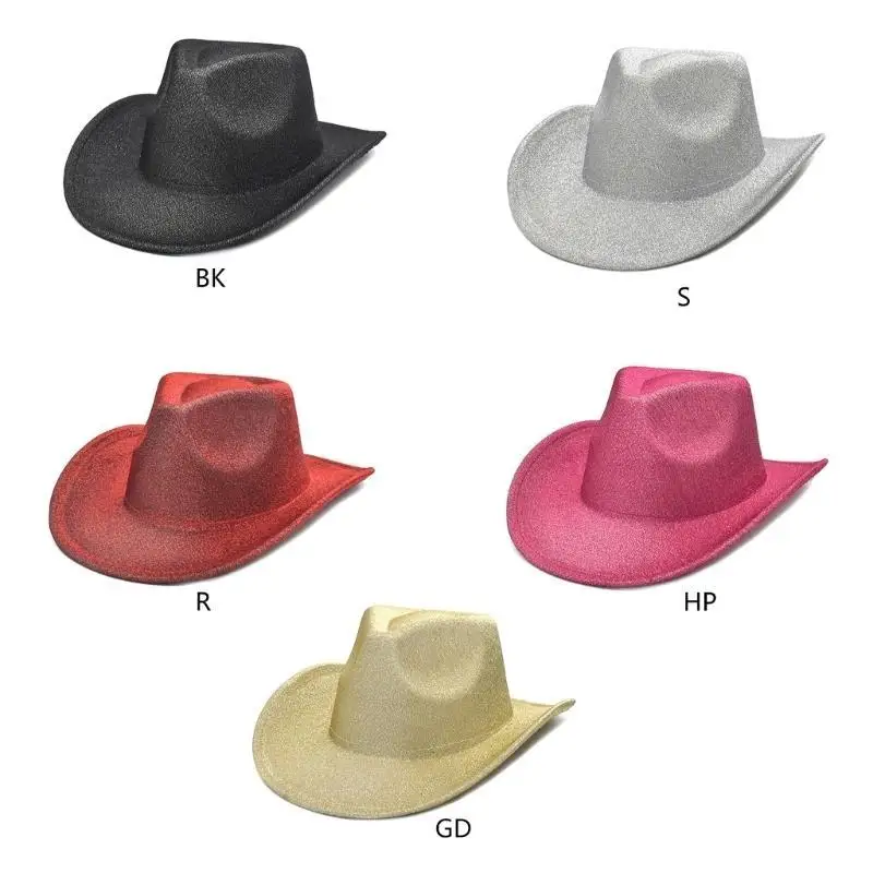 

R1WE Толстая ветрозащитная ковбойская шляпа Ковбойская шляпа с регулируемыми полями, завернутыми веревкой, фетровая шляпа