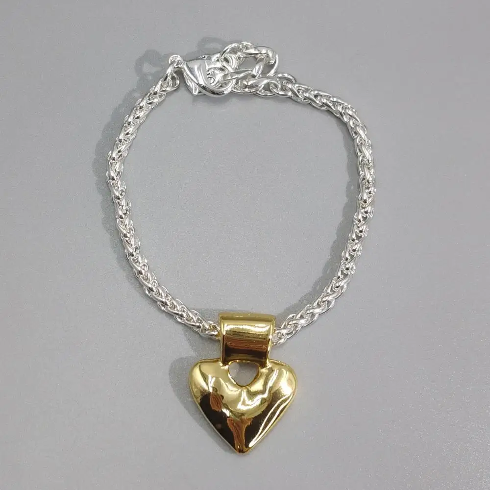 Fashion star heart pendant bracelet, multi-color crystal pearl beaded bracelet, multi-layer chain adjustable bracelet