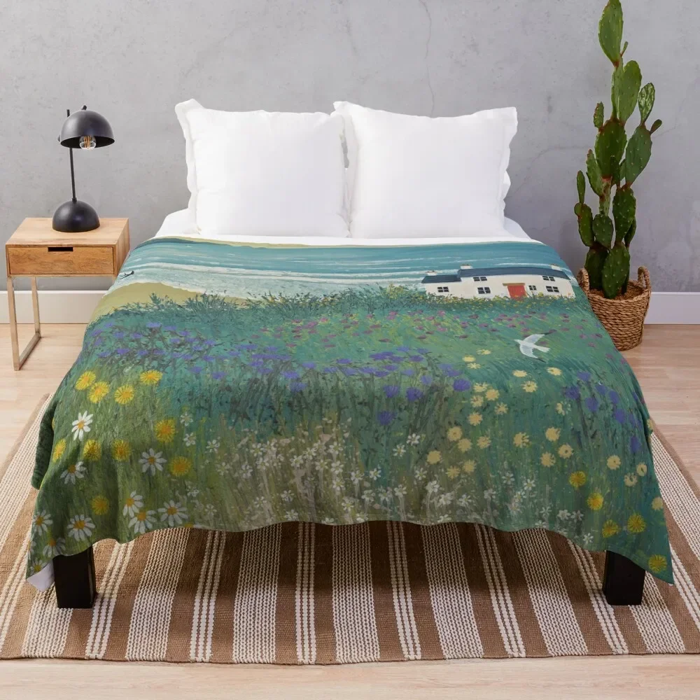 

Cottage by Ocean Meadow Throw Blanket Luxury heavy to sleep Blankets