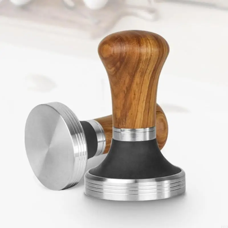 Espresso Coffee Powder Tamper Tamper Hammer Hammer Acero inoxidable Base plana
