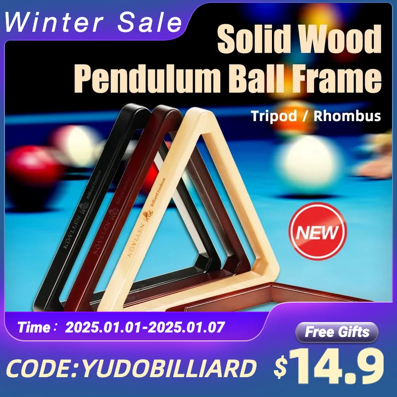 Wooden Billiard Ball Rack Billiard 8-Ball Triple-Cornered Rack 9-Ball Diamond Billiard Rack for Billiard Pool Table Accessories