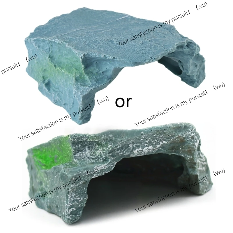 ZOCI-Aquariums Rock Stone Cave Decorations Fish Tanks Sinkable Ornament Aquatic Pet FishTanks Cave House for Tortoises