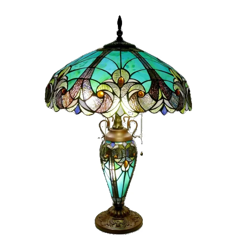 

Bedroom bedside lamp Warm glass lampshade Birthday gift LED decorative child and mother desk lamp