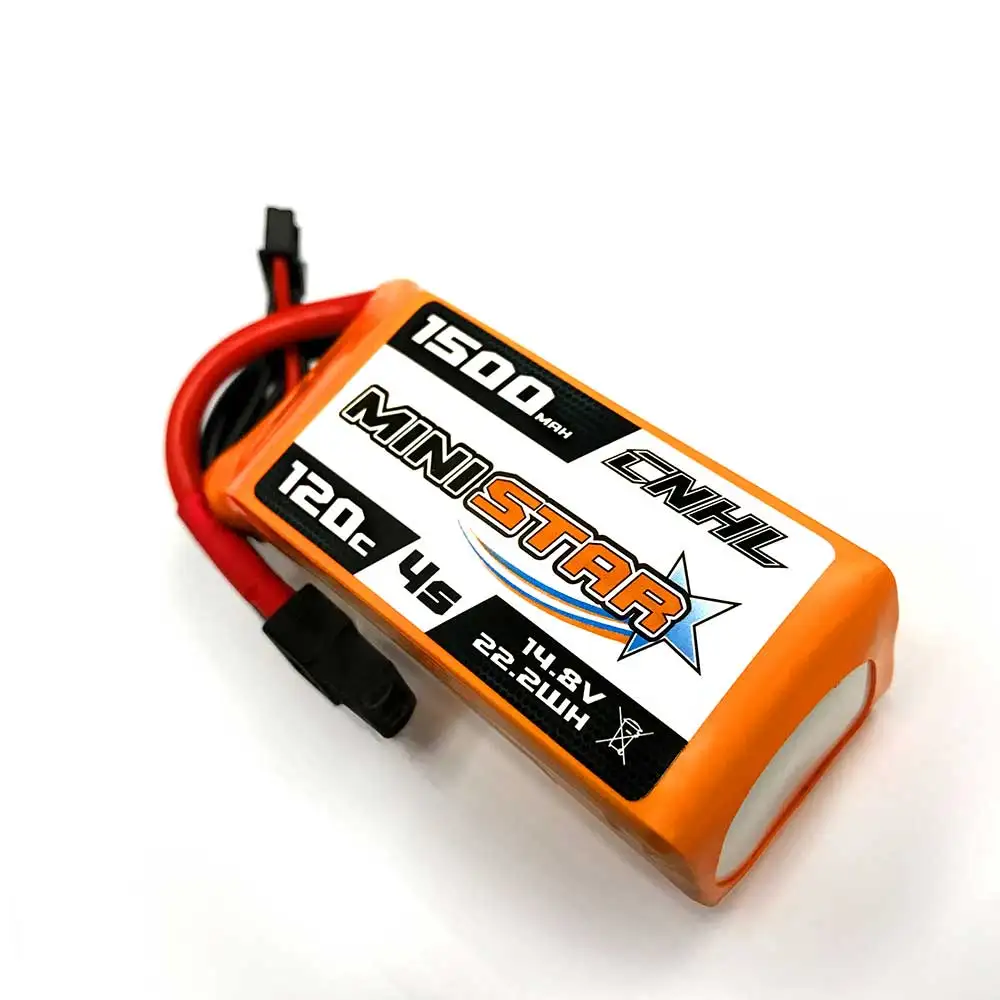 CNHL 4s 14.8v 1500mAh 120c batteria Lipo con spina XT60 per Rc Drift Car Airplane Boat Parts accessori 1/2 pz