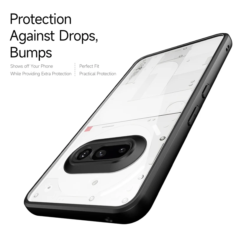 ل لا شيء الهاتف 3A الشيخول DUX DUCIS Aimo سلسلة المضادة للبصمة الصلب PC + غطاء هاتف شفاف غير لامع من البولي يوريثان