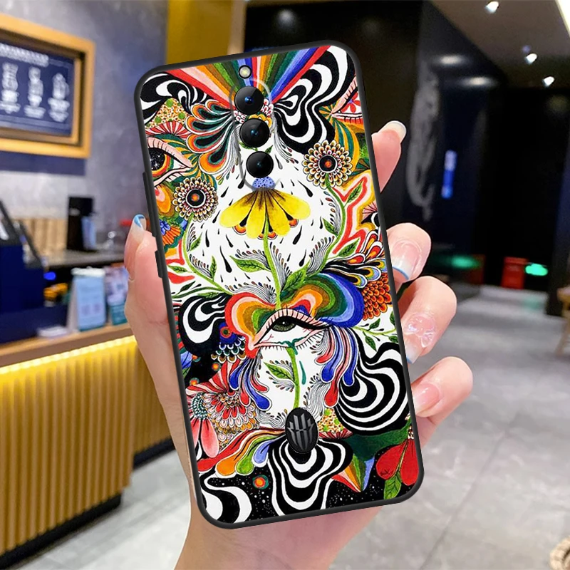 Colorful Psychedelic Art For ZTE Nubia Red Magic 8 Pro 8S Pro Plus Case For Red Magic 6S 7S 6 7 Pro 5G 5S 6R Cover