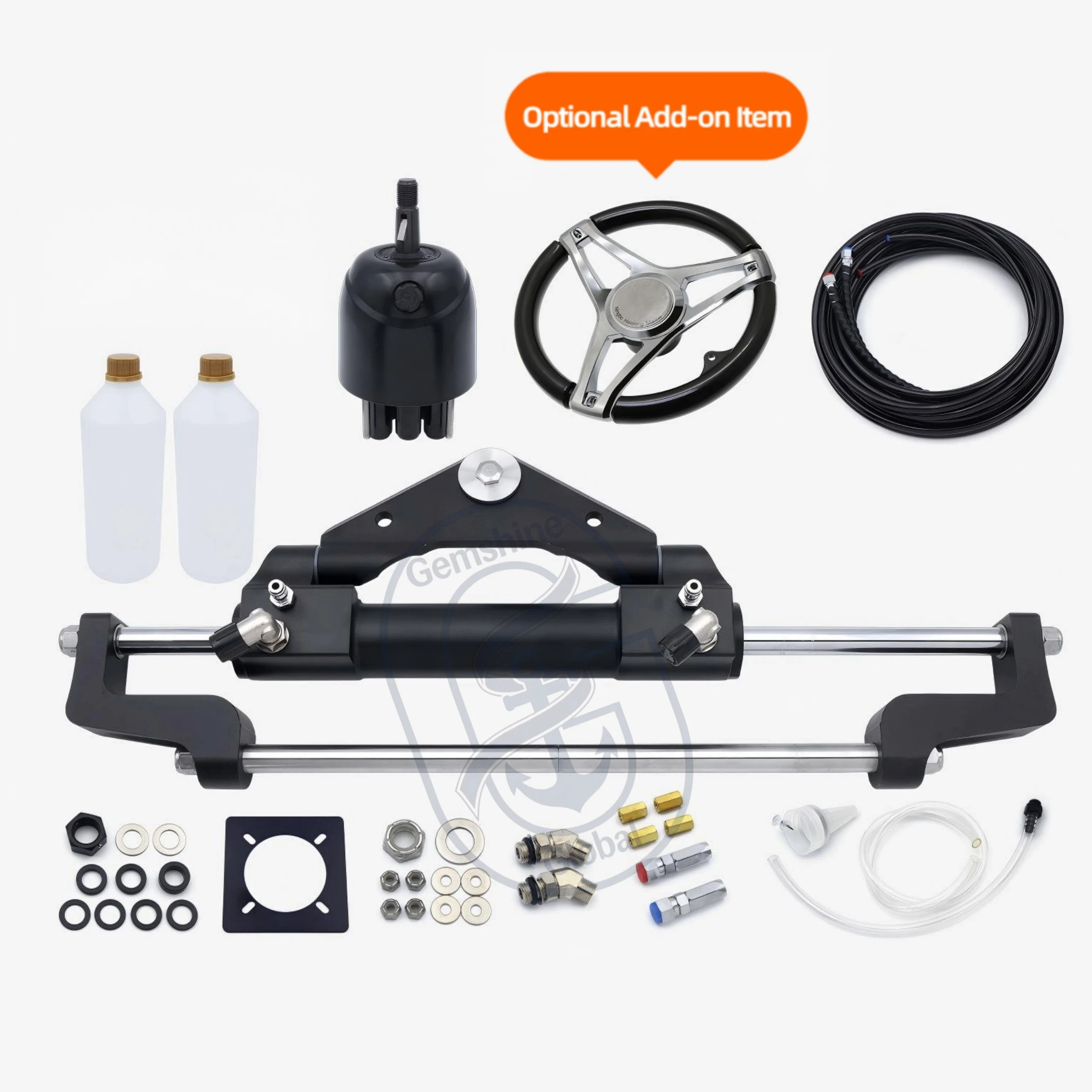 Compact 150HP Hydraulic Outboard Steering Kit Marine Steering System With Helm Pump For Boat Engines For Hydraulic Steering