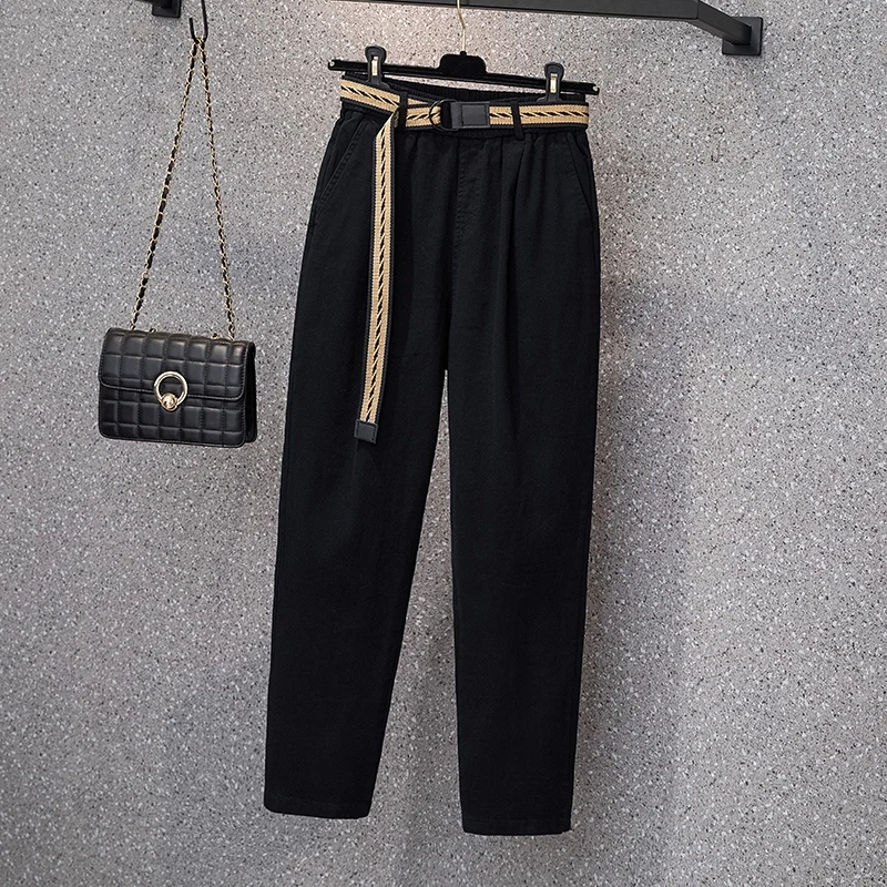 Autumn Loose High Waist Women Casual Trousers Literary Versatile Solid Color Cozy Office Lady Fashion Simple Vintage Harem Pants