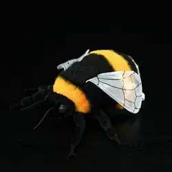 New Drone Bee Plush Toys High Fidelity Cute Bee Animals Plushie Simulation Lifelike Stuffed Doll Gift