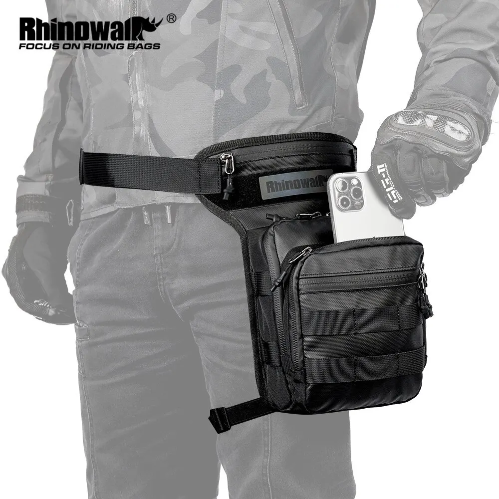 Rhino walk Motorrad Drop Bein Tasche Oberschenkel Gürtel Hüft tasche Multifunktion motorrad taktische Reise zelle/Handy Geldbörse Brusttasche