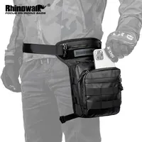 Rhinowalk-Bolsa de pierna para motocicleta, riñonera con cinturón para el muslo, multifunción, táctica, de viaje, para teléfono móvil/celular