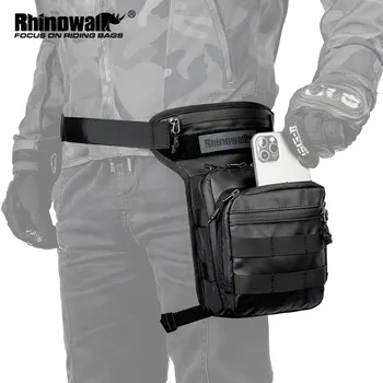 Rhinowalk-Bolsa de pierna para motocicleta, riñonera con cinturón para el muslo, multifunción, táctica, de viaje, para teléfono móvil/celular