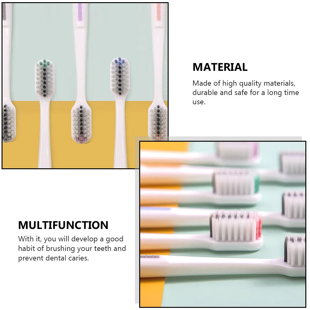 5 Pcs Soft Bristle Toothbrush Creative Strainer Manual Plastic Care Travel Ramekins