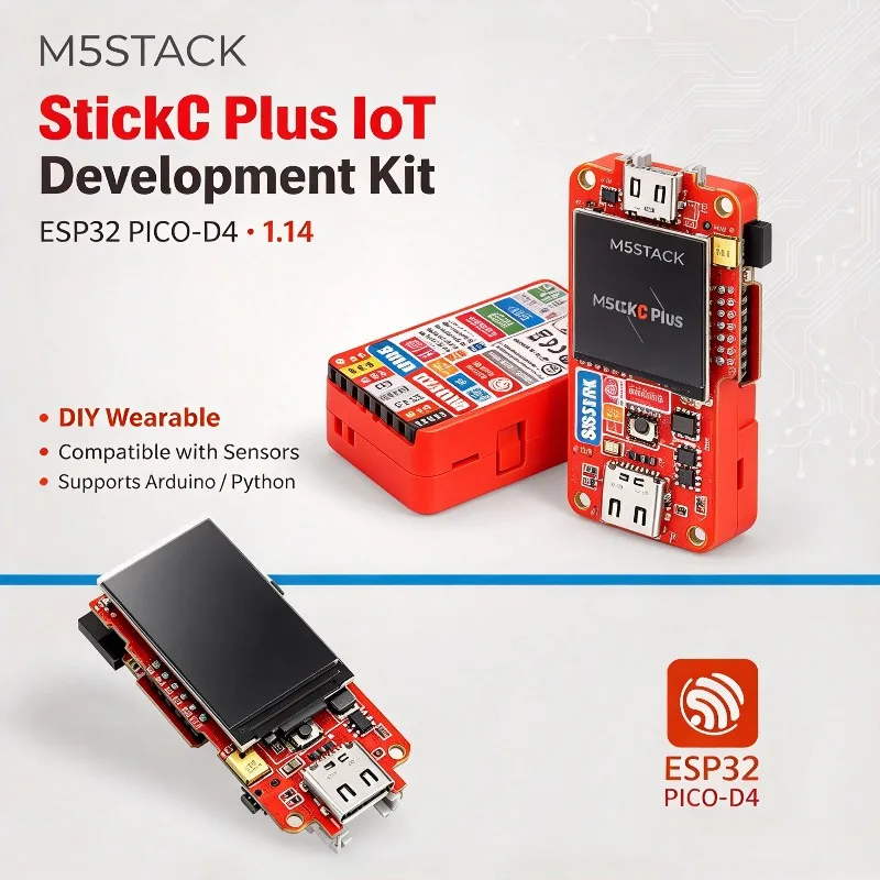 kit-de-developpement-iot-m5stack-stickc-plus-officiel-esp32-pico-d4-ecran-lcd-114-microphone-ir-compatible-arduino-et-python